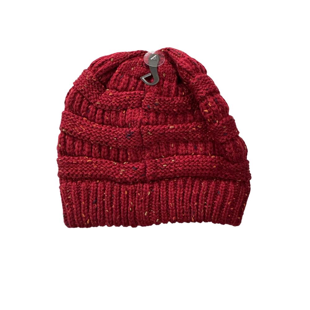 CC Knit Beanie Winter Hat‎ in Burgundy NWT